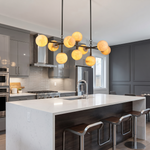 Brass 10-orb Alabaster Pendant Light — W1430 — mra-brass-10-orb-91074-w1430-scene-2