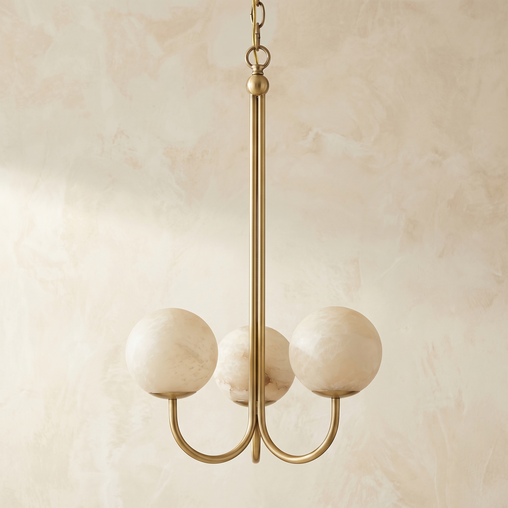 Brass 3-arm Classic Alabaster Pendant Light — D430 — mra-brass-3-arm-classic-91038-d430-dark