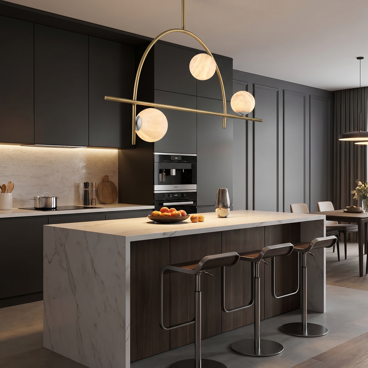 Brass 3-arm Classic Alabaster Pendant Light — L1000 — mra-brass-3-arm-classic-91038-l1000-scene-2