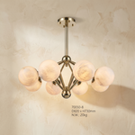 Brass 8-orb Alabaster Pendant Light — D820 — mra-brass-8-orb-70050-d820-product