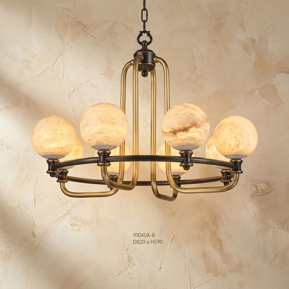 Brass Classic Alabaster Pendant Light — D820 — mra-brass-classic-91040-d820-product