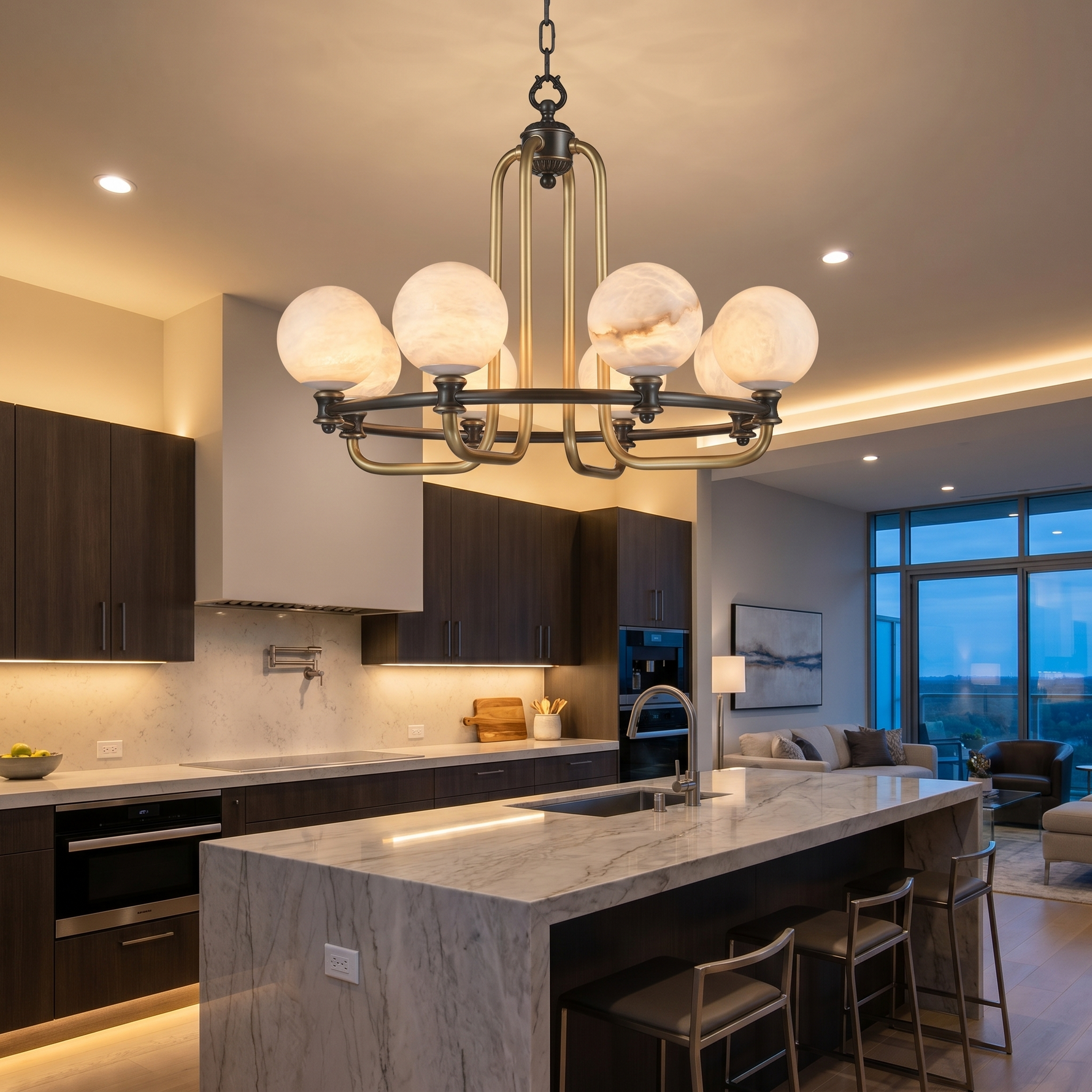 Brass Classic Alabaster Pendant Light — D820 — mra-brass-classic-91040-d820-scene-2