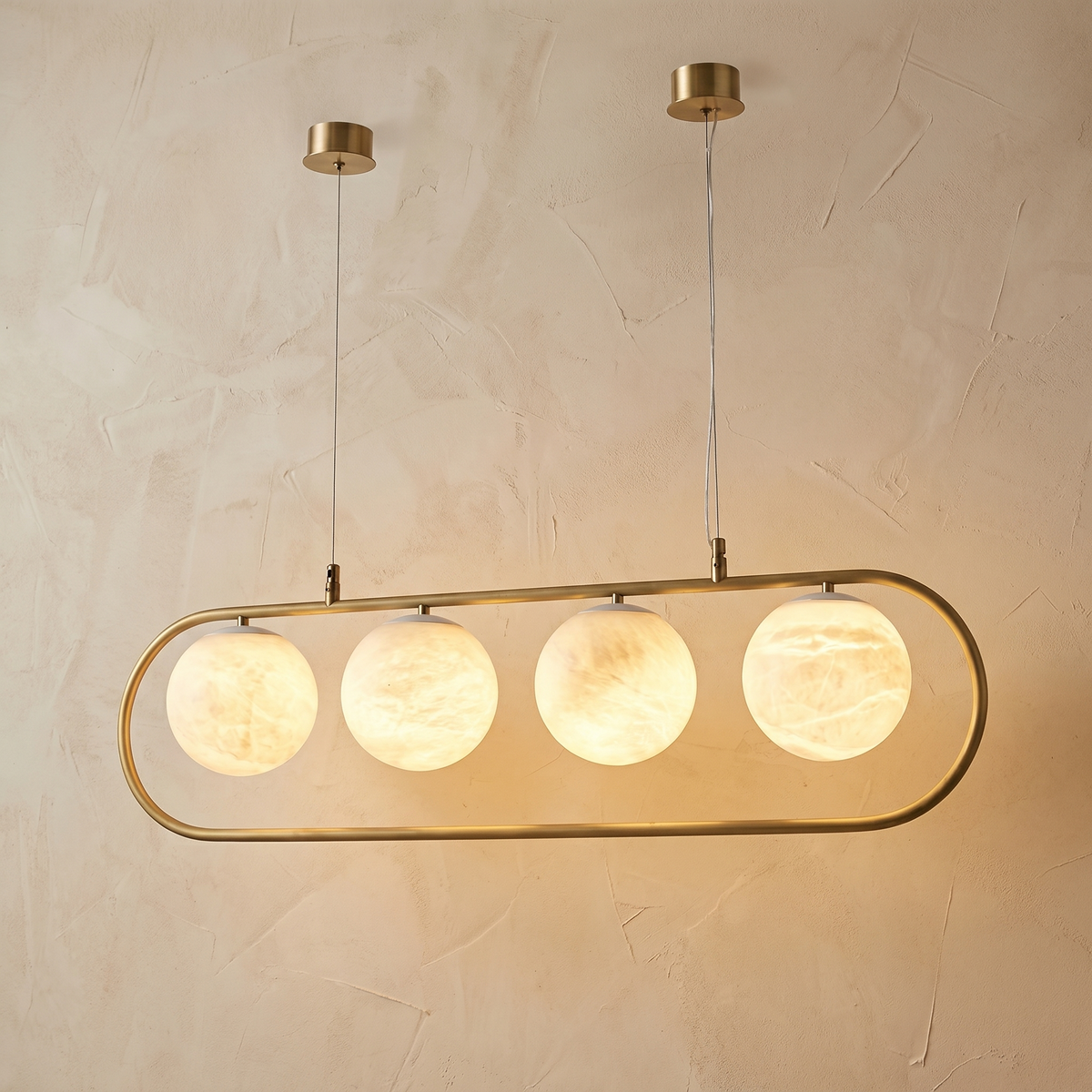 Brass Linear Orb Alabaster Pendant Light — W1100 — mra-brass-linear-orb-91033-w1100-product