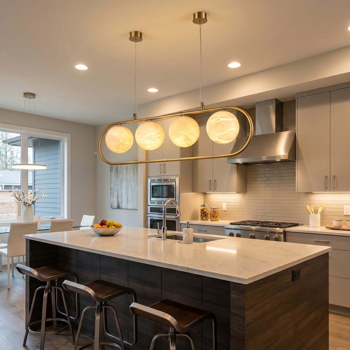 Brass Linear Orb Alabaster Pendant Light — W1100 — mra-brass-linear-orb-91033-w1100-scene-2
