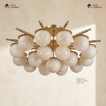 Brass Orb Cluster Ceiling Alabaster — D1000 — mra-brass-orb-cluster-ceiling-91066-d1000-dark