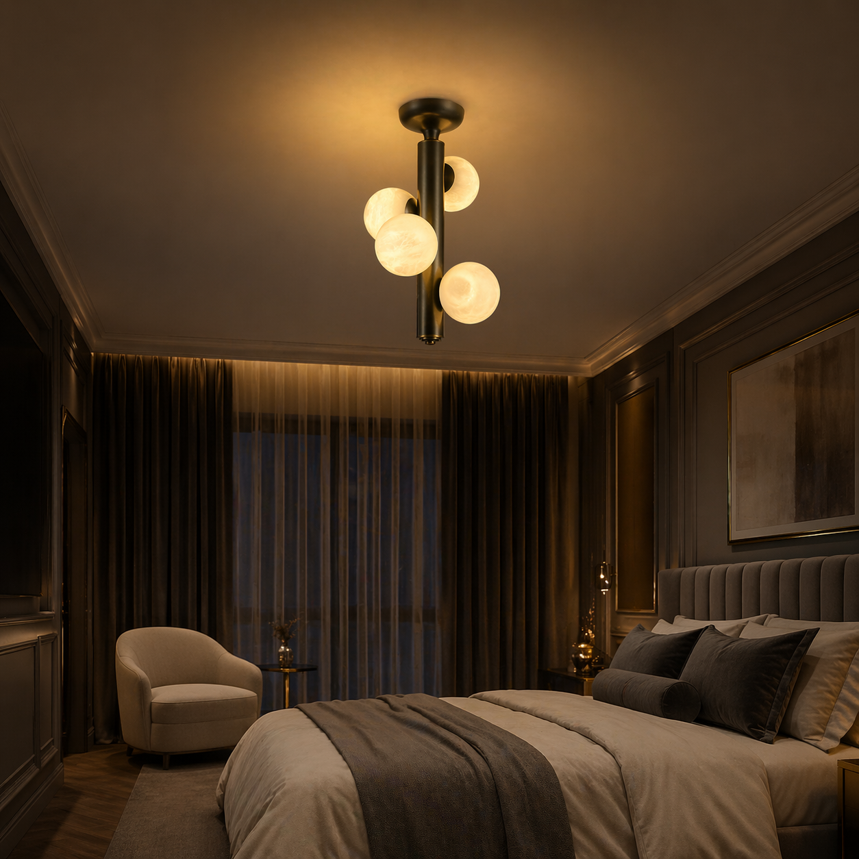 Cylinder Cluster Ceiling Alabaster — D270 — mra-cylinder-cluster-ceiling-d270-scene-2