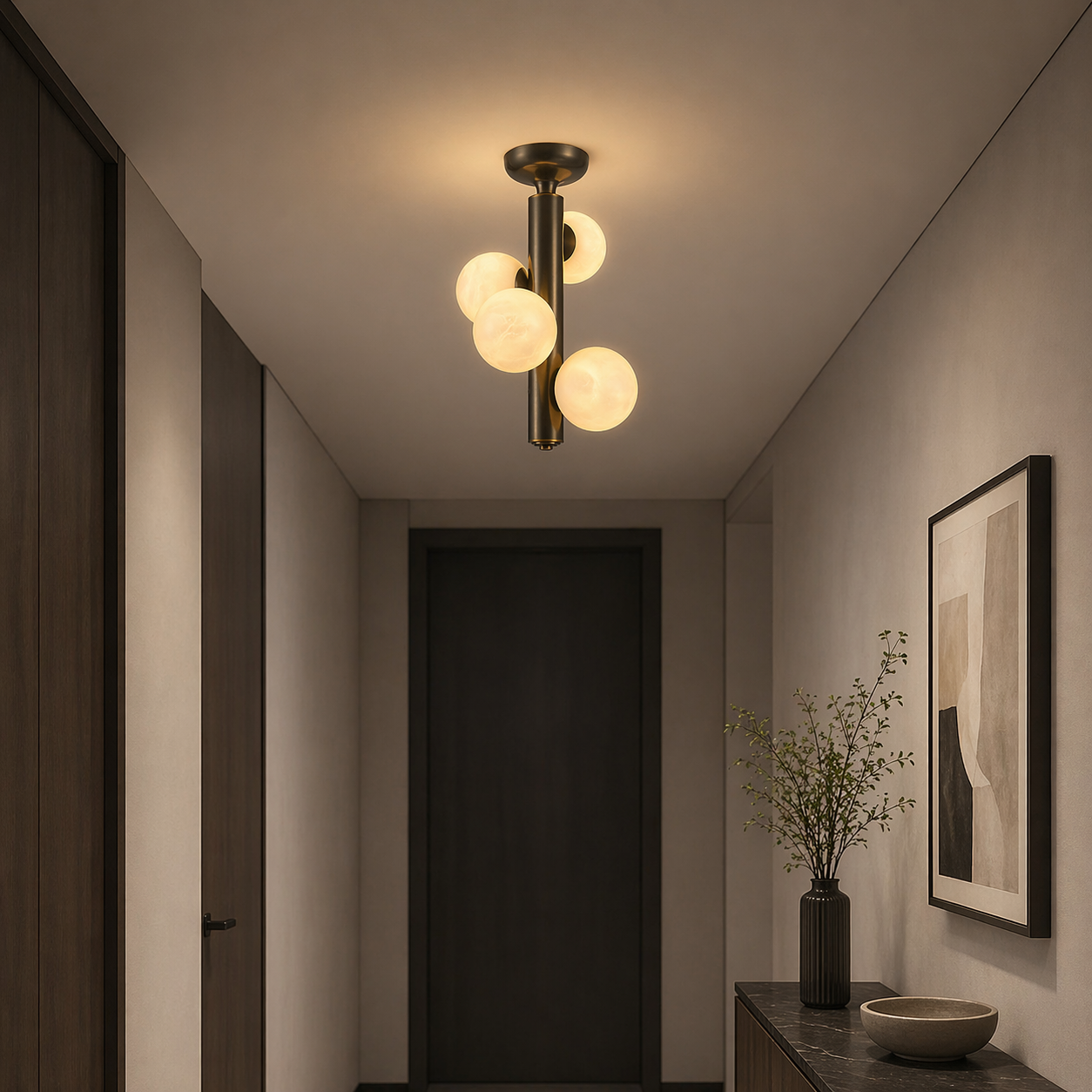 Cylinder Cluster Ceiling Alabaster — D270 — mra-cylinder-cluster-ceiling-d270-scene-3