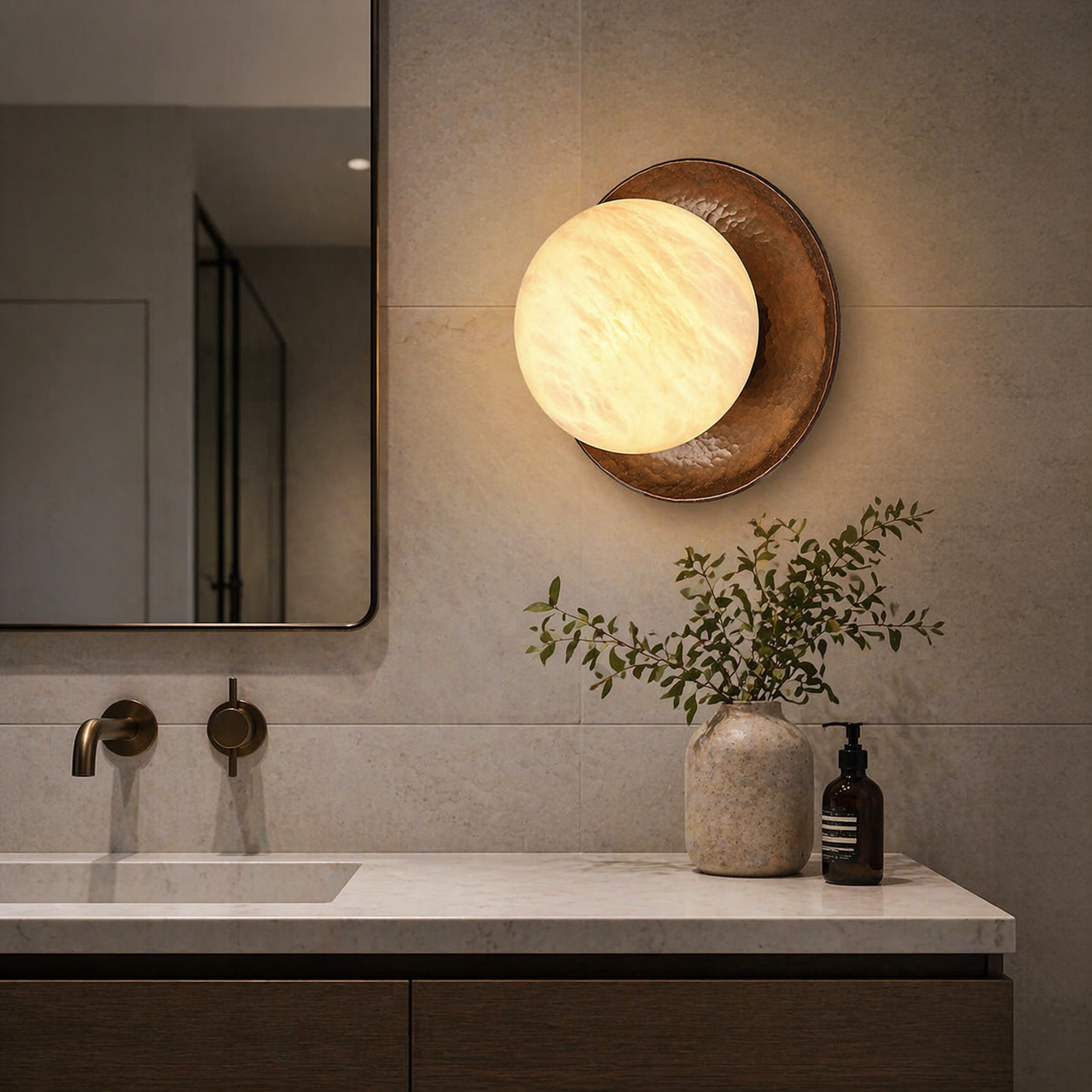 Disc Bronze Wall Alabaster — D100 — mra-disc-bronze-wall-6910080-d100-scene-3