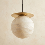 Disc + Orb Pendant Alabaster — D290 — mra-disc-orb-pendant-d290-dark