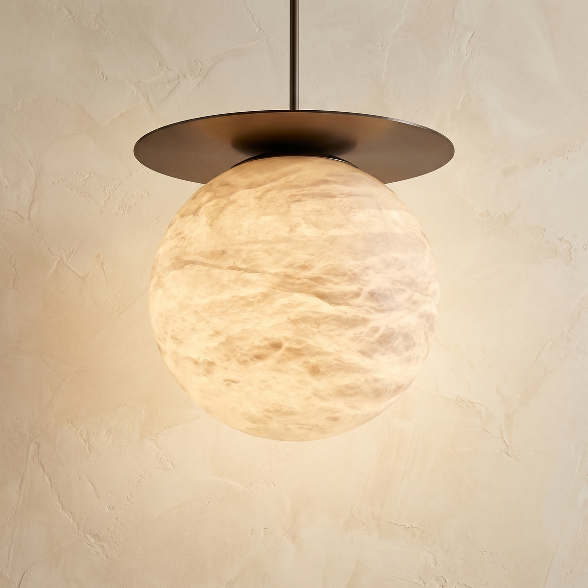 Disc + Orb Pendant Alabaster — D290 — mra-disc-orb-pendant-d290-product