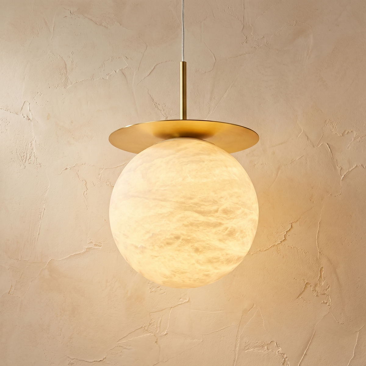 Disc + Orb Pendant Alabaster — D330 — mra-disc-orb-pendant-d330-product