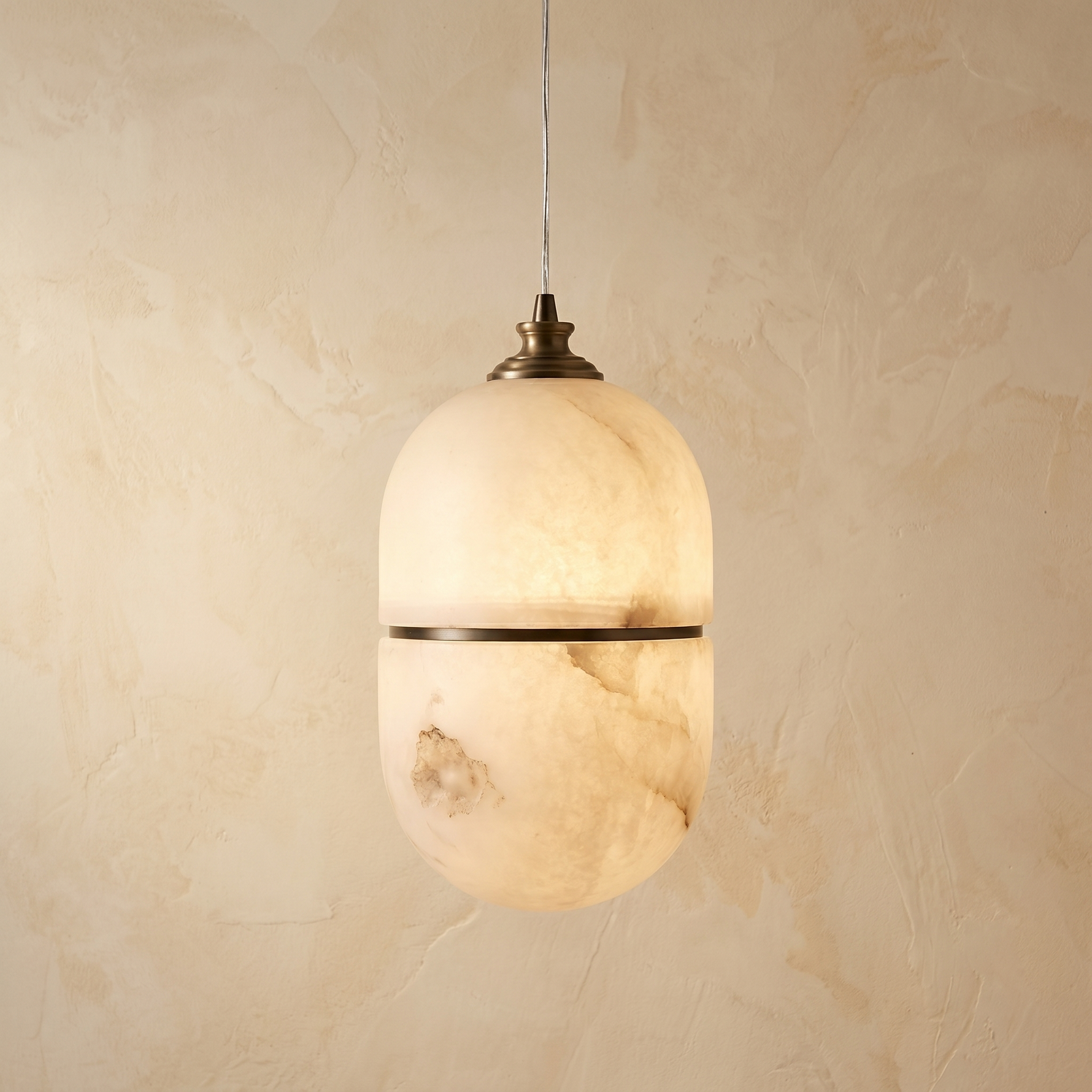Double Orb Pendant Alabaster — D220 — mra-double-orb-pendant-70023-d220-product