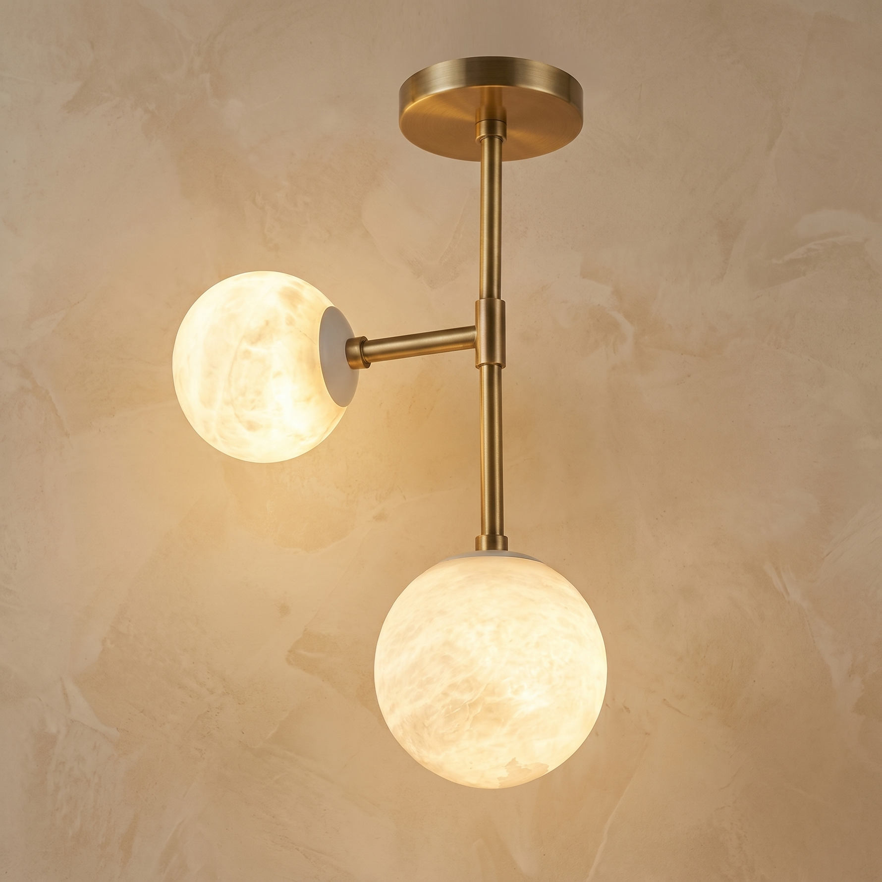 Duo Orb Ceiling Alabaster — D550 — mra-duo-orb-ceiling-91060-d550-product