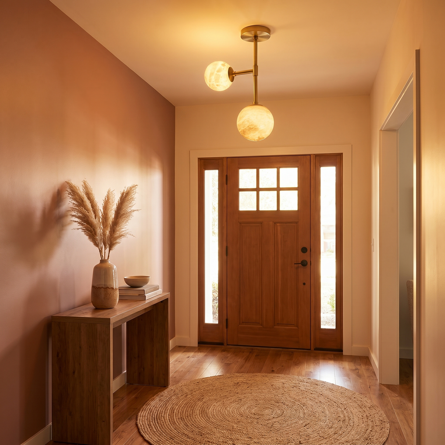 Duo Orb Ceiling Alabaster — D550 — mra-duo-orb-ceiling-91060-d550-scene-1
