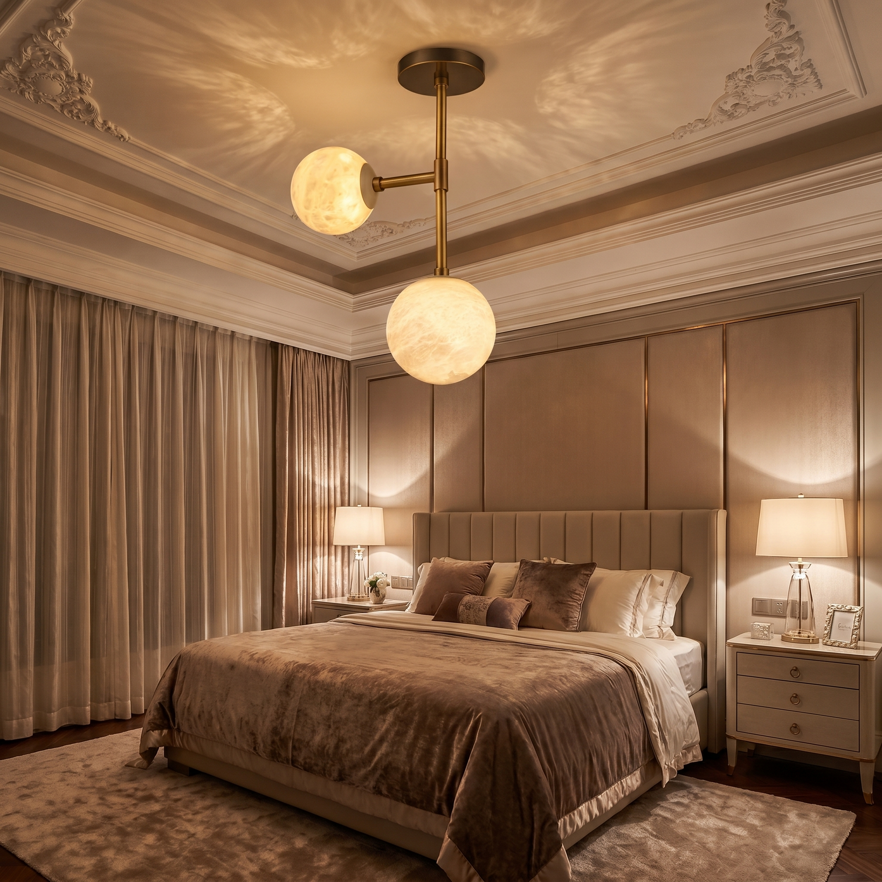 Duo Orb Ceiling Alabaster — D550 — mra-duo-orb-ceiling-91060-d550-scene-2