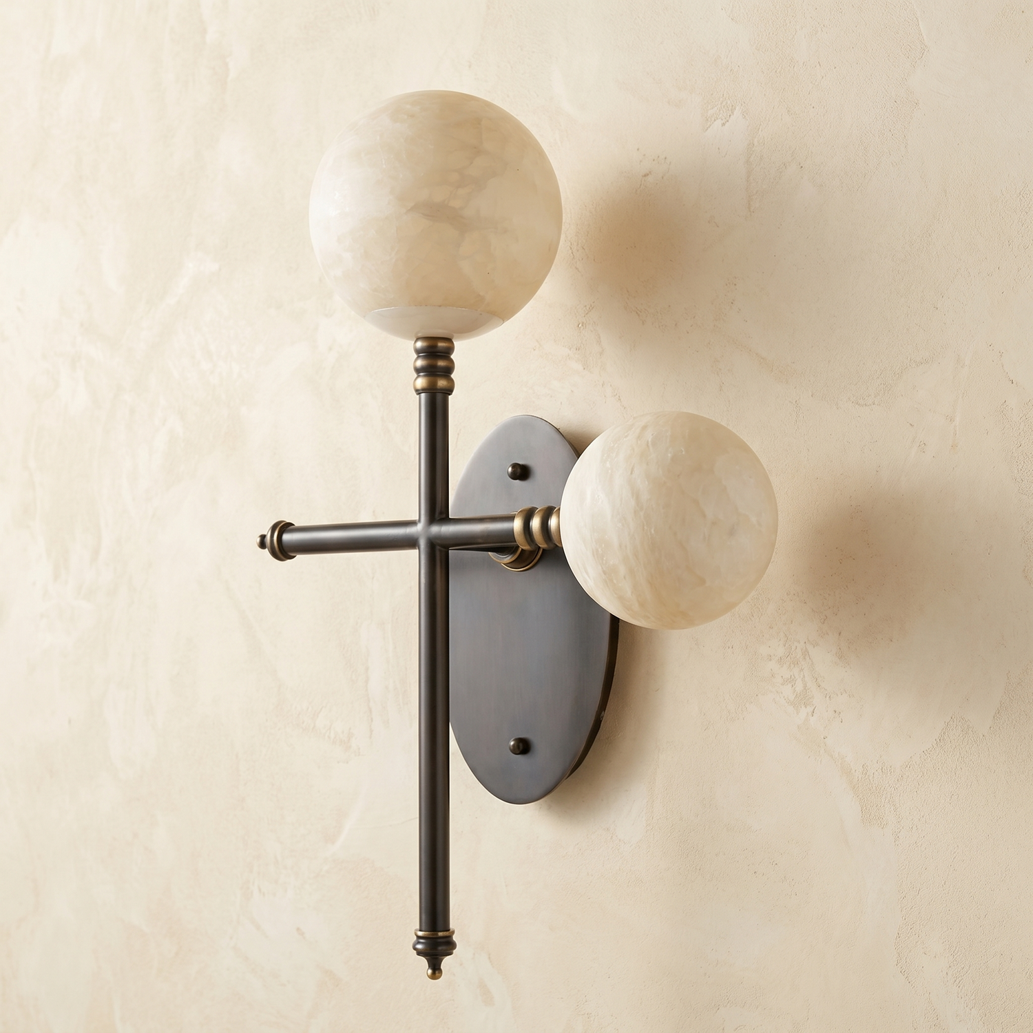 Duo Orb T-Cross Wall Alabaster — V01 — mra-duo-orb-t-cross-wall-p98-v01-dark