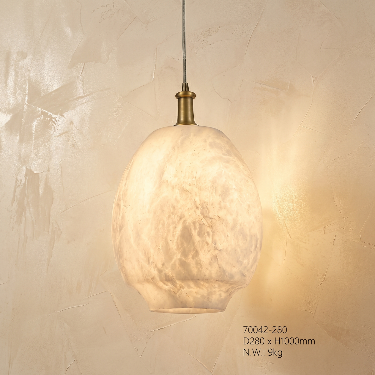 Egg Pendant Alabaster — D280 — mra-egg-pendant-70042-d280-product