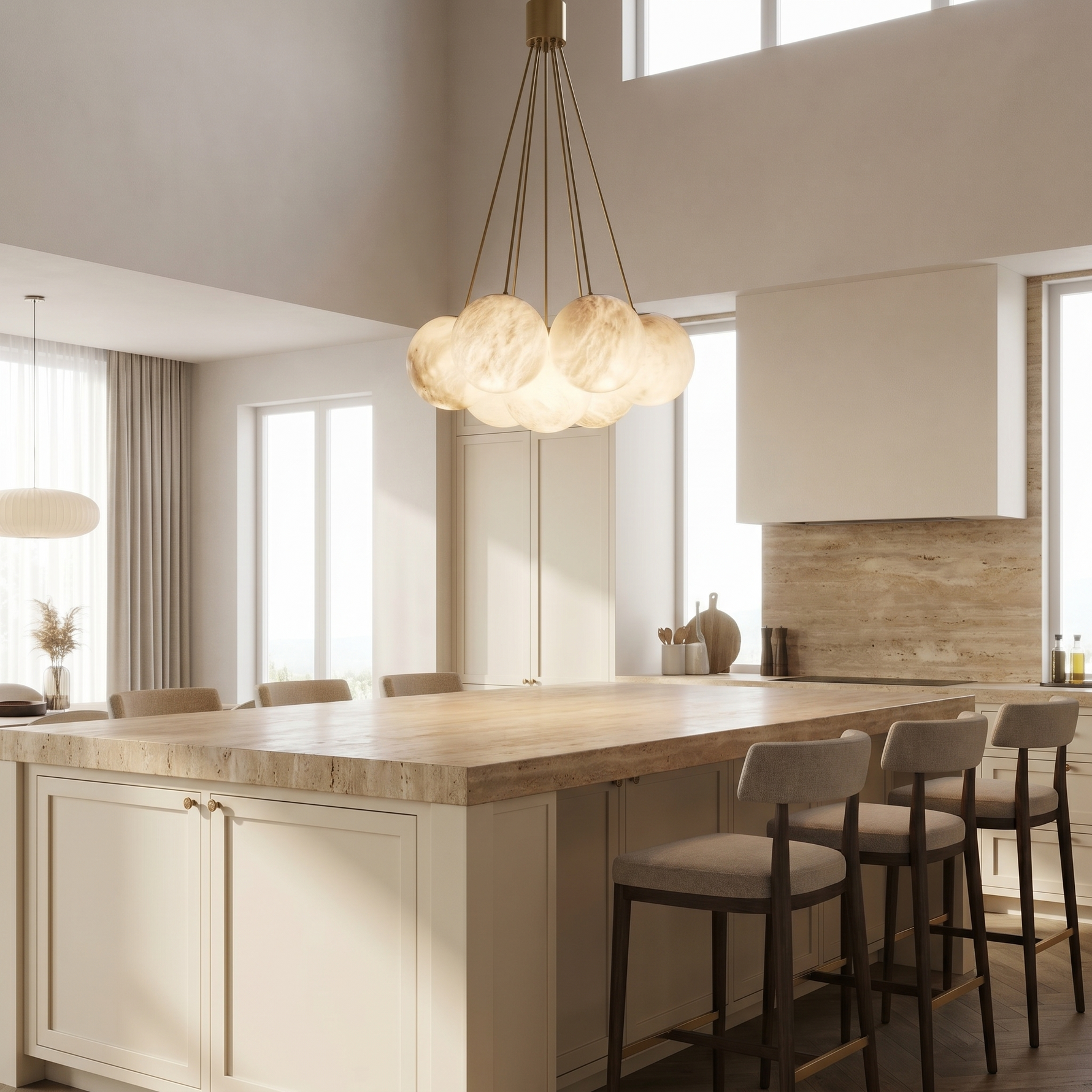 Grape Cluster Alabaster Pendant Light — D540 — mra-grape-cluster-d540-scene-2