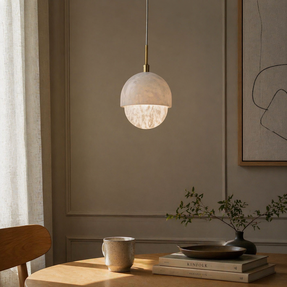 Half-Dome Alabaster Pendant Light — D220 — mra-half-dome-9569-d220-scene-3