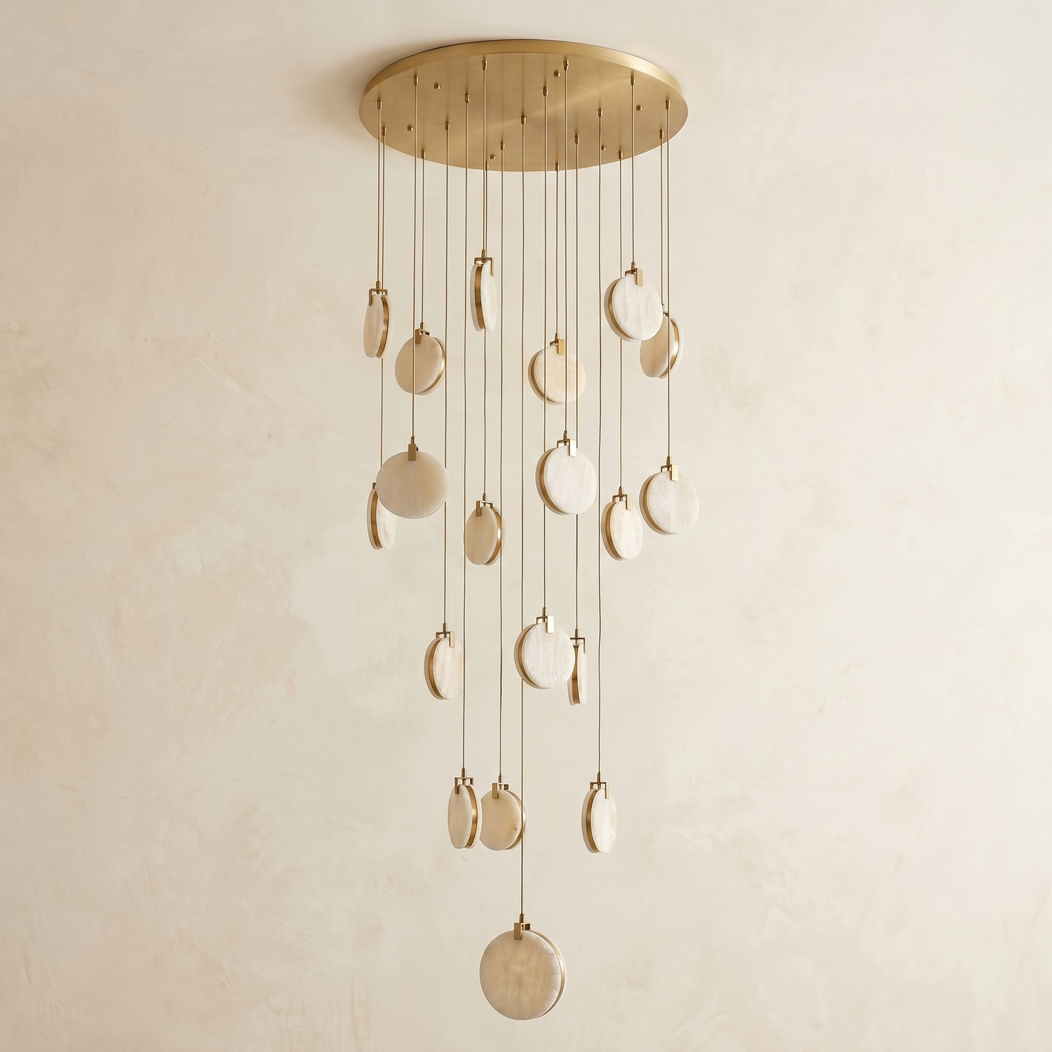 Leaf Cascade Alabaster Pendant Light — D700 — mra-leaf-cascade-70809-d700-dark