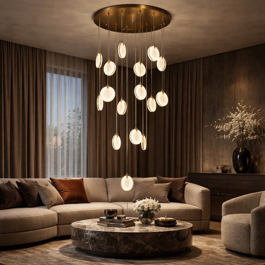 Leaf Cascade Alabaster Pendant Light — D700 — mra-leaf-cascade-70809-d700-scene-3