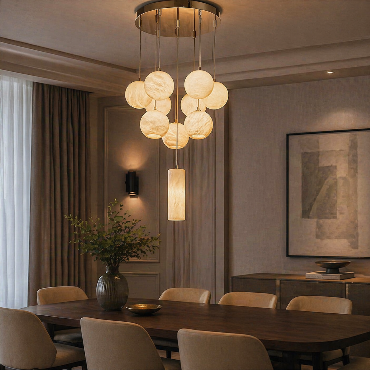 Orb Cluster Pendant Alabaster — D550 — mra-orb-cluster-pendant-70072-d550-scene-1