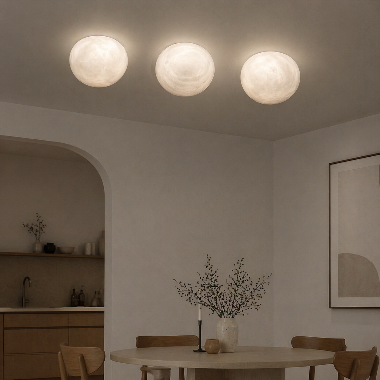 Oval Flat Wall Alabaster — W240 — mra-oval-flat-wall-71009-w240-scene-1