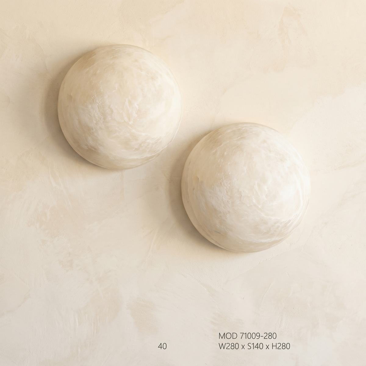 Oval Flat Wall Alabaster — W280 — mra-oval-flat-wall-71009-w280-dark