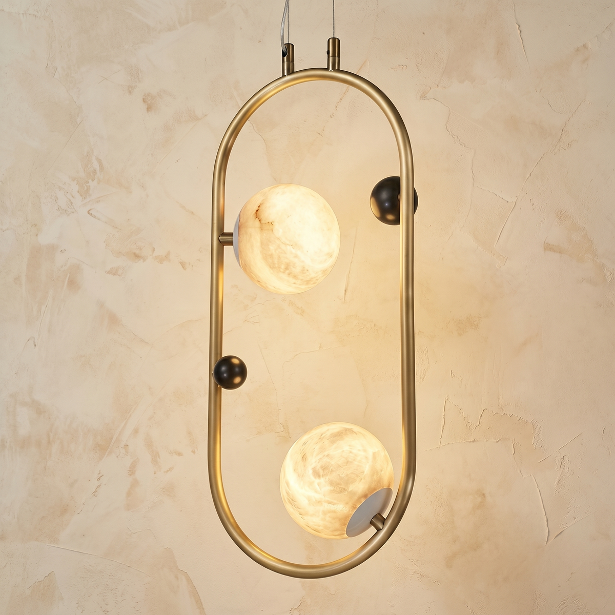 Oval Frame Duo Alabaster Pendant Light — W170 — mra-oval-frame-duo-91029-w170-product
