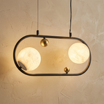 Oval Frame Duo Classic Alabaster Pendant Light — W680 — mra-oval-frame-duo-classic-w680-product