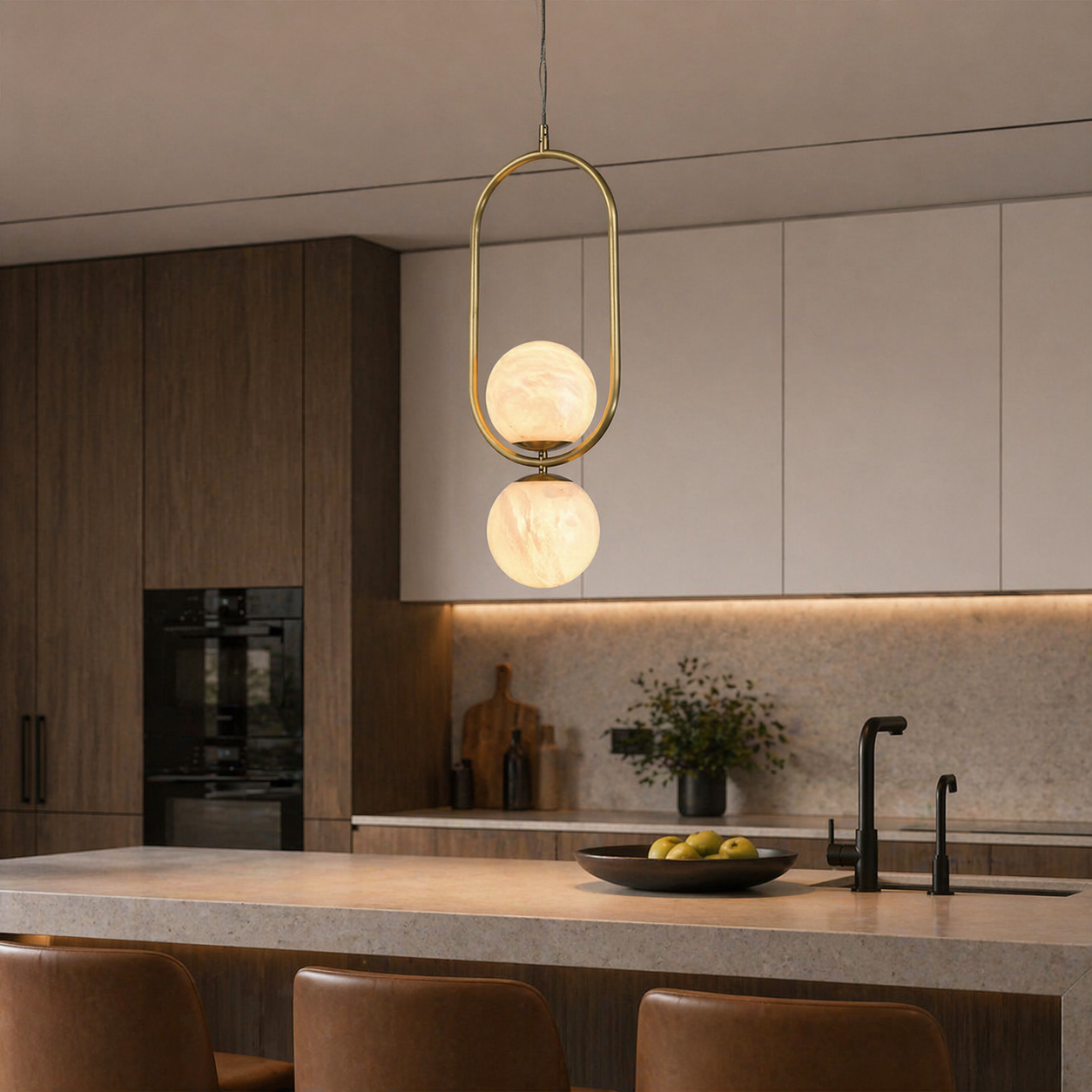 Oval Frame Duo Modern Alabaster Pendant Light — D280 — mra-oval-frame-duo-modern-d280-scene-2