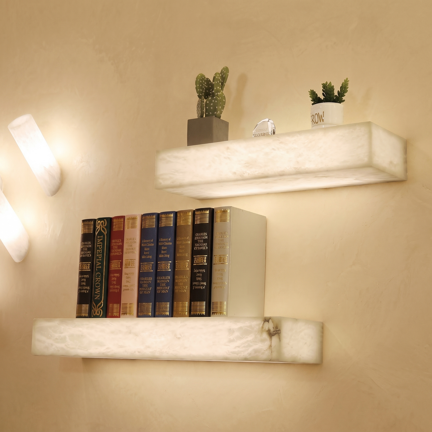 Rectangular Shelf Wall Alabaster — L600 — mra-rectangular-shelf-wall-l600-product