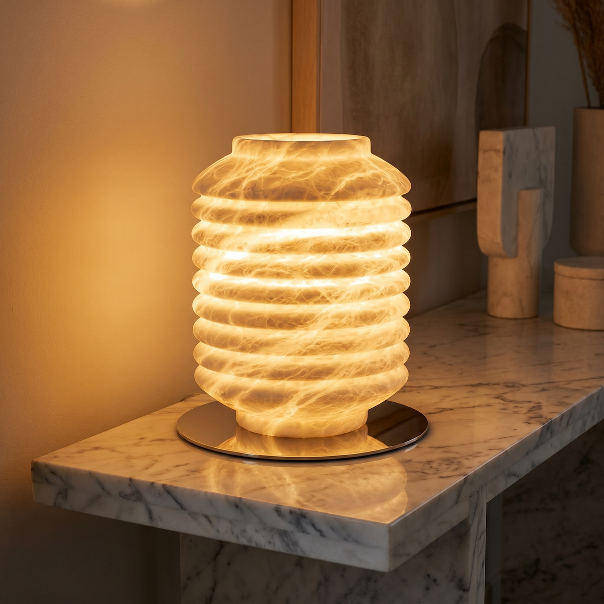 Ridged Jar Table Alabaster — D180 — mra-ridged-jar-table-49619-d180-scene-3