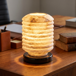 Ridged Lantern Table Alabaster — D180 — mra-ridged-lantern-table-49624-d180-scene-2