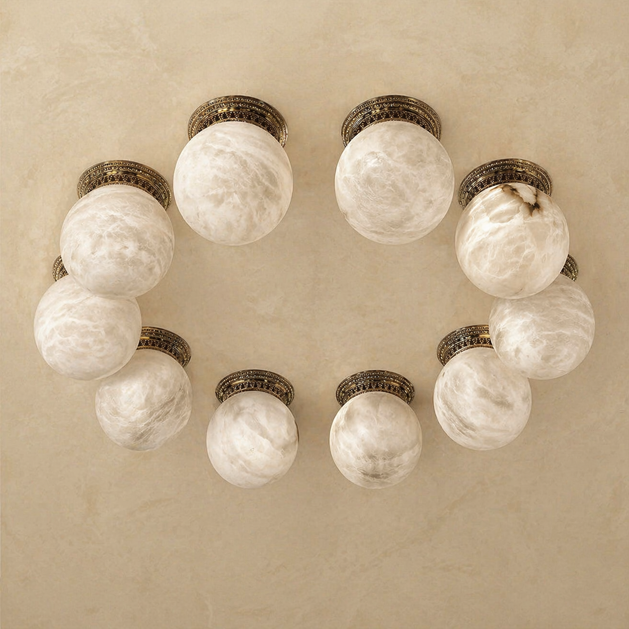 Ring Orb Ceiling Alabaster — D80 — mra-ring-orb-ceiling-d80-dark