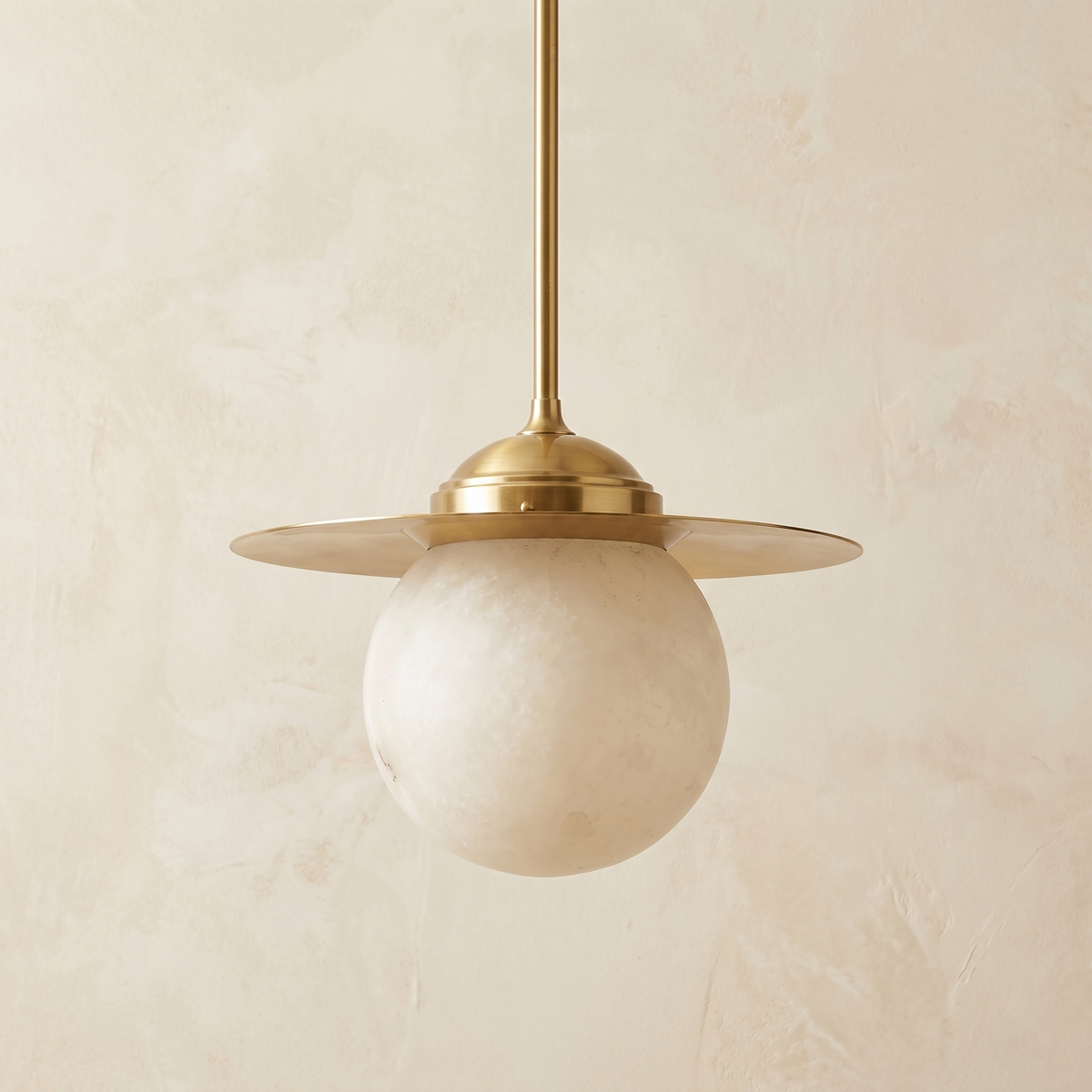 Saturn Pendant Classic Alabaster — D350 — mra-saturn-pendant-classic-d350-dark