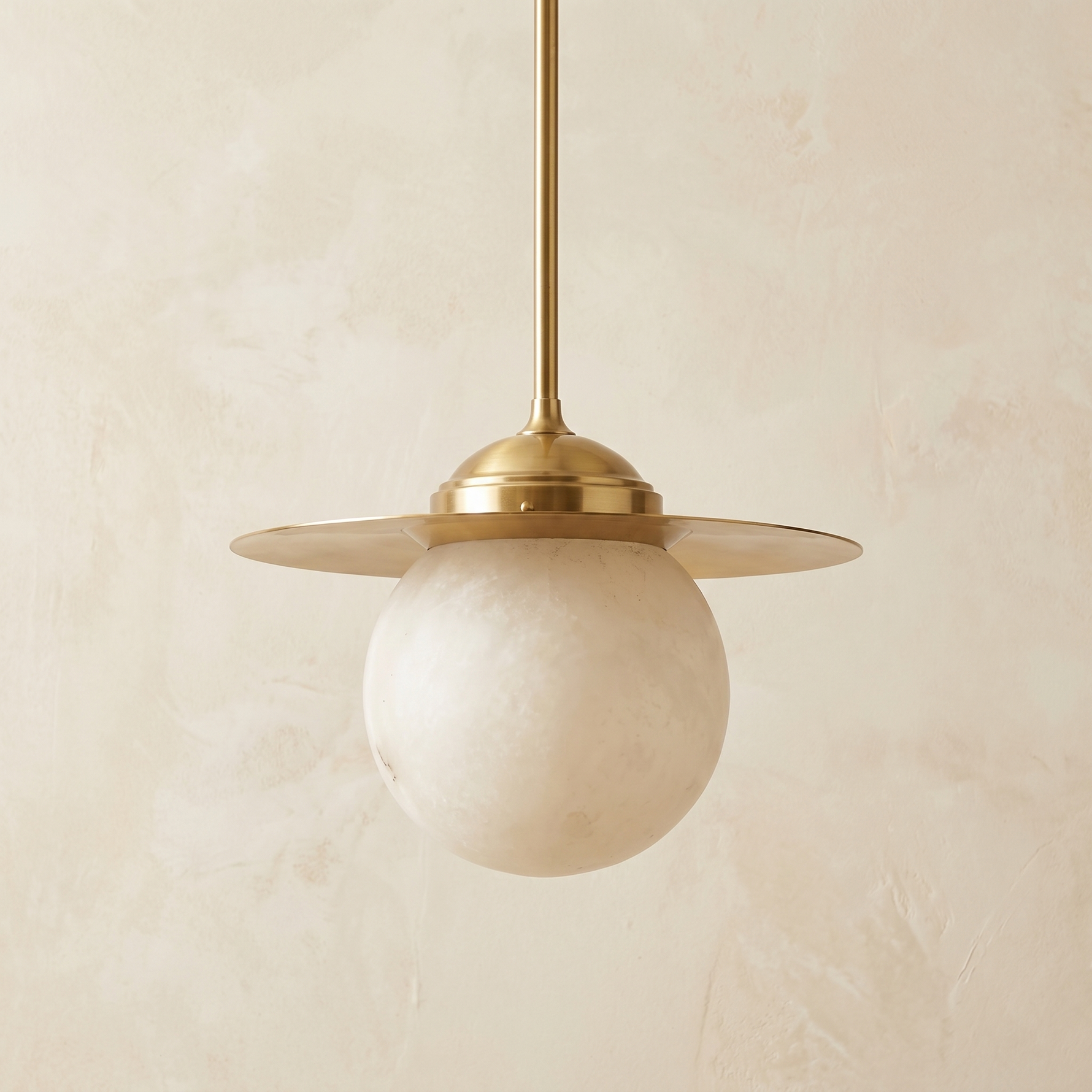 Saturn Pendant Classic Alabaster — D350 — mra-saturn-pendant-classic-d350-dark