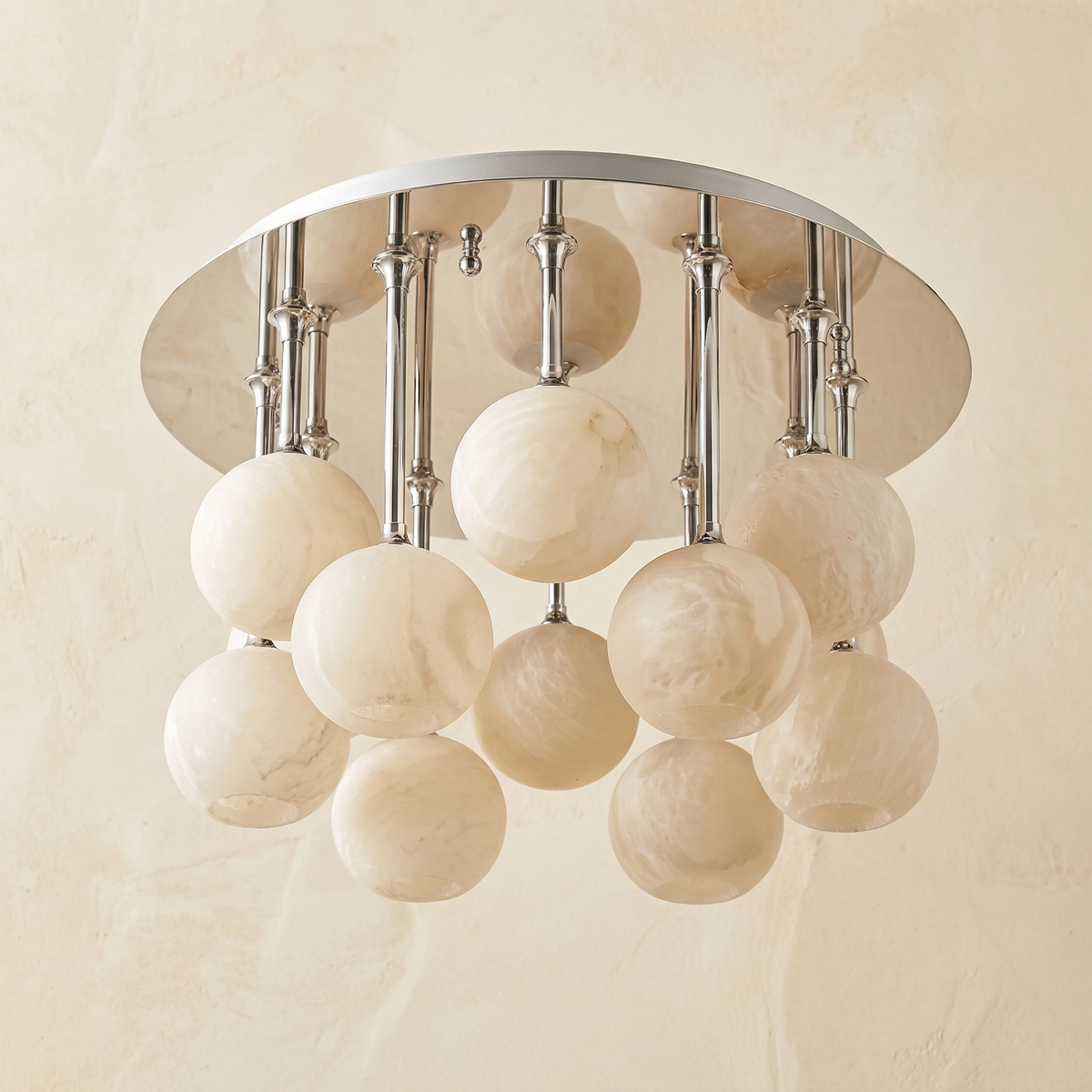 Silver Disc Cluster Ceiling Alabaster — D600 — mra-silver-disc-cluster-ceiling-91005-d600-dark