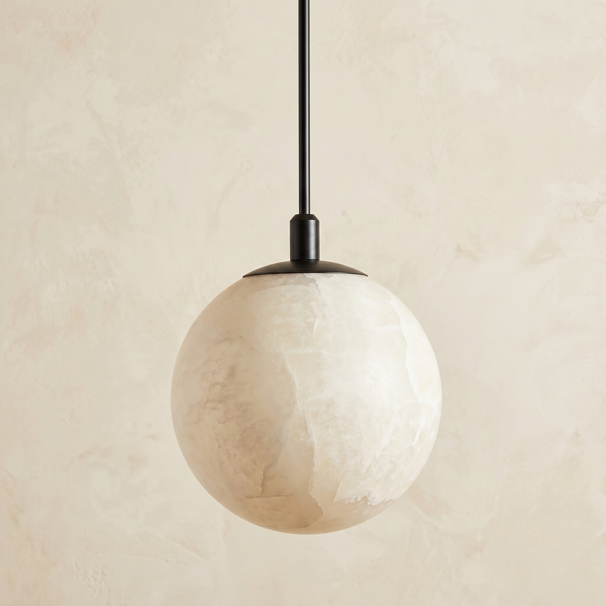 Small Orb Pendant Alabaster — D100 — mra-small-orb-pendant-70031-d100-dark