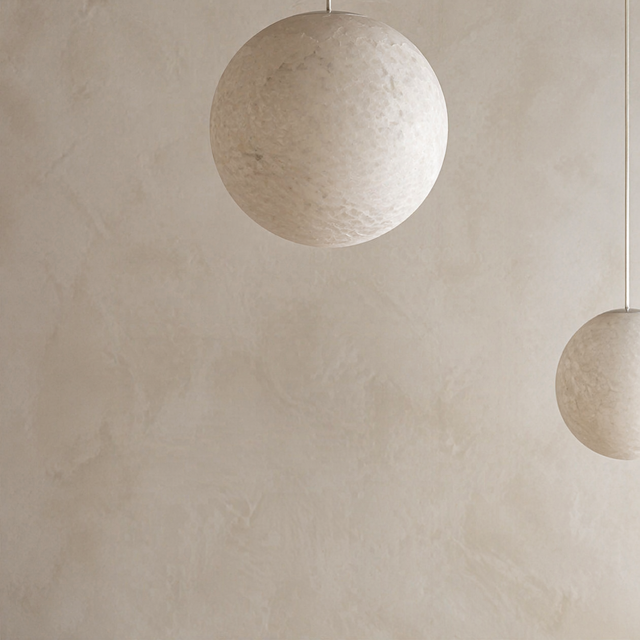 Small Orb Pendant Alabaster — D120 — mra-small-orb-pendant-70031-d120-dark