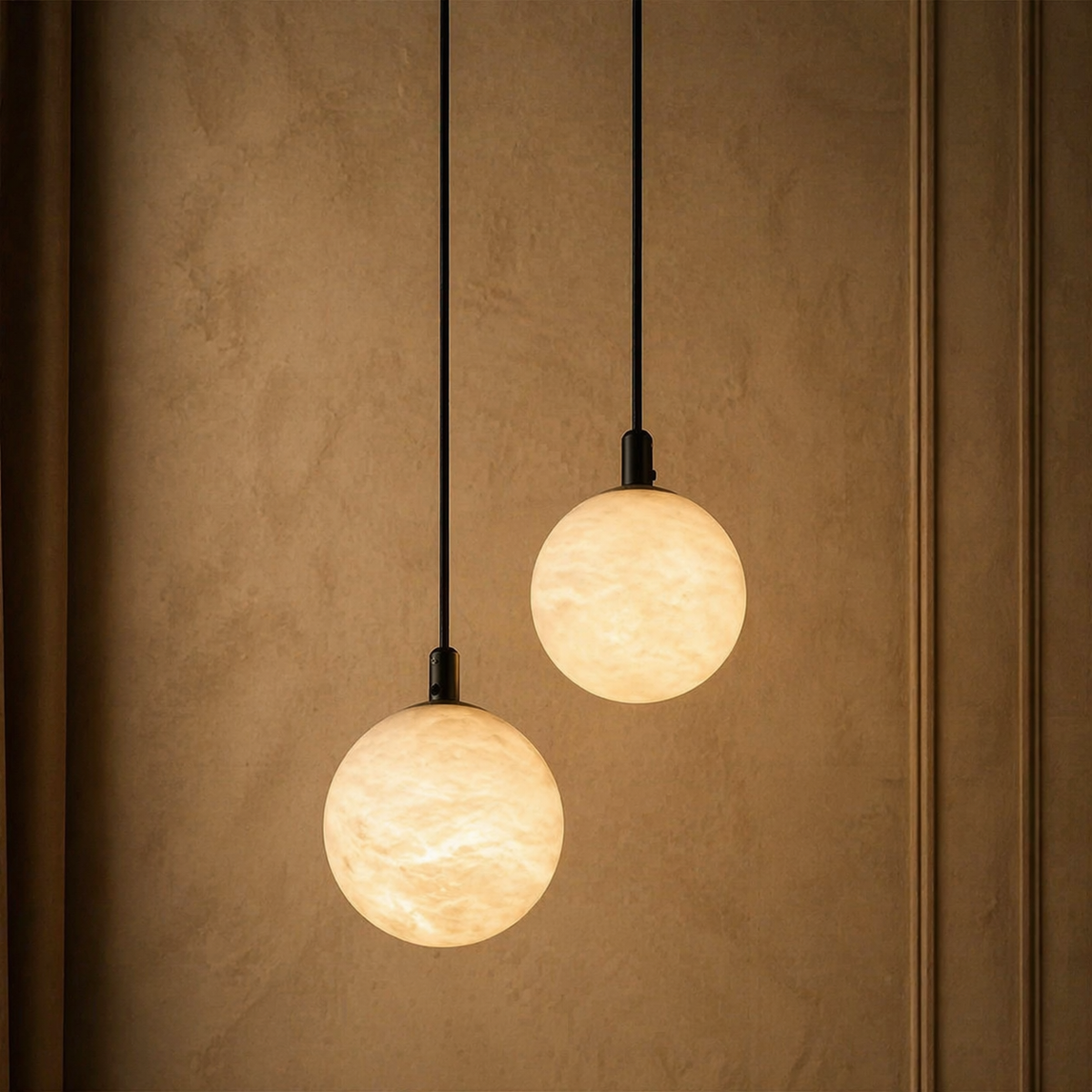 Small Orb Pendant Alabaster — D140 — mra-small-orb-pendant-70031-d140-product