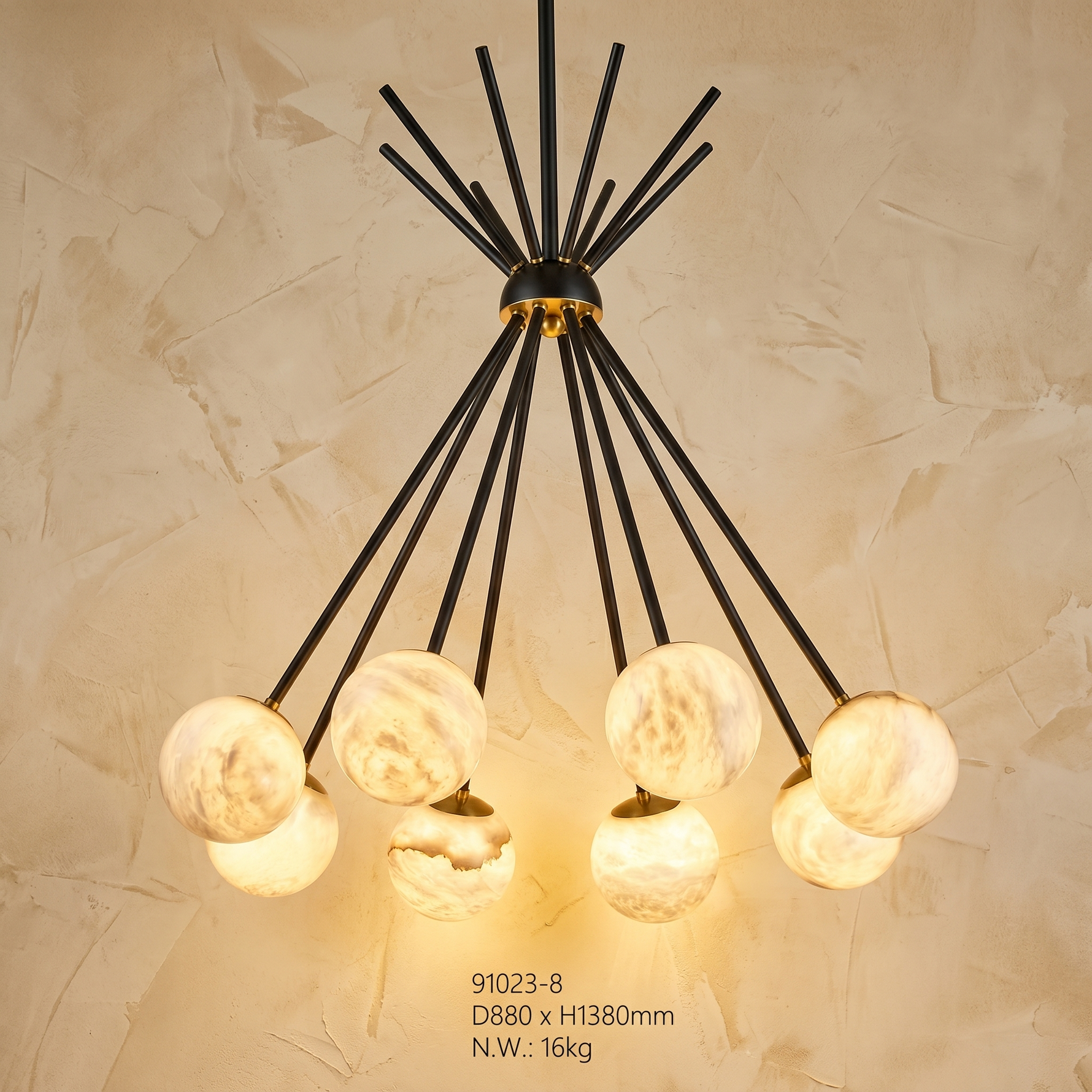 Starburst Alabaster Pendant Light — D880 — mra-starburst-91023-d880-product
