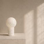 Stone Orb Floor Alabaster Floor Lamp — D160 — yiosi-mra-stone-orb-floor-70075-d160-dark