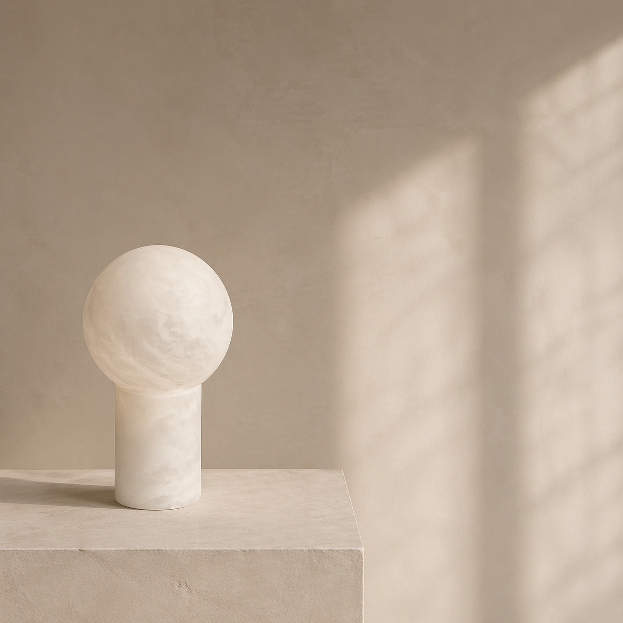 Stone Orb Floor Alabaster Floor Lamp — D160 — yiosi-mra-stone-orb-floor-70075-d160-dark