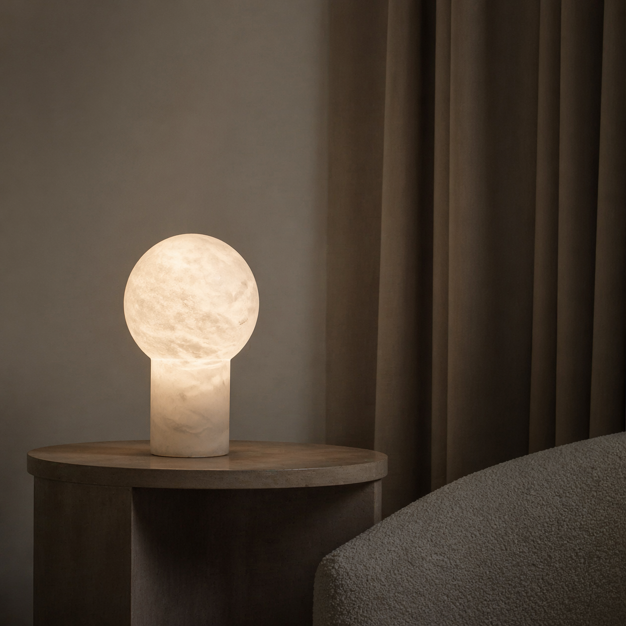 Stone Orb Floor Alabaster Floor Lamp — D160 — yiosi-mra-stone-orb-floor-70075-d160-scene-2