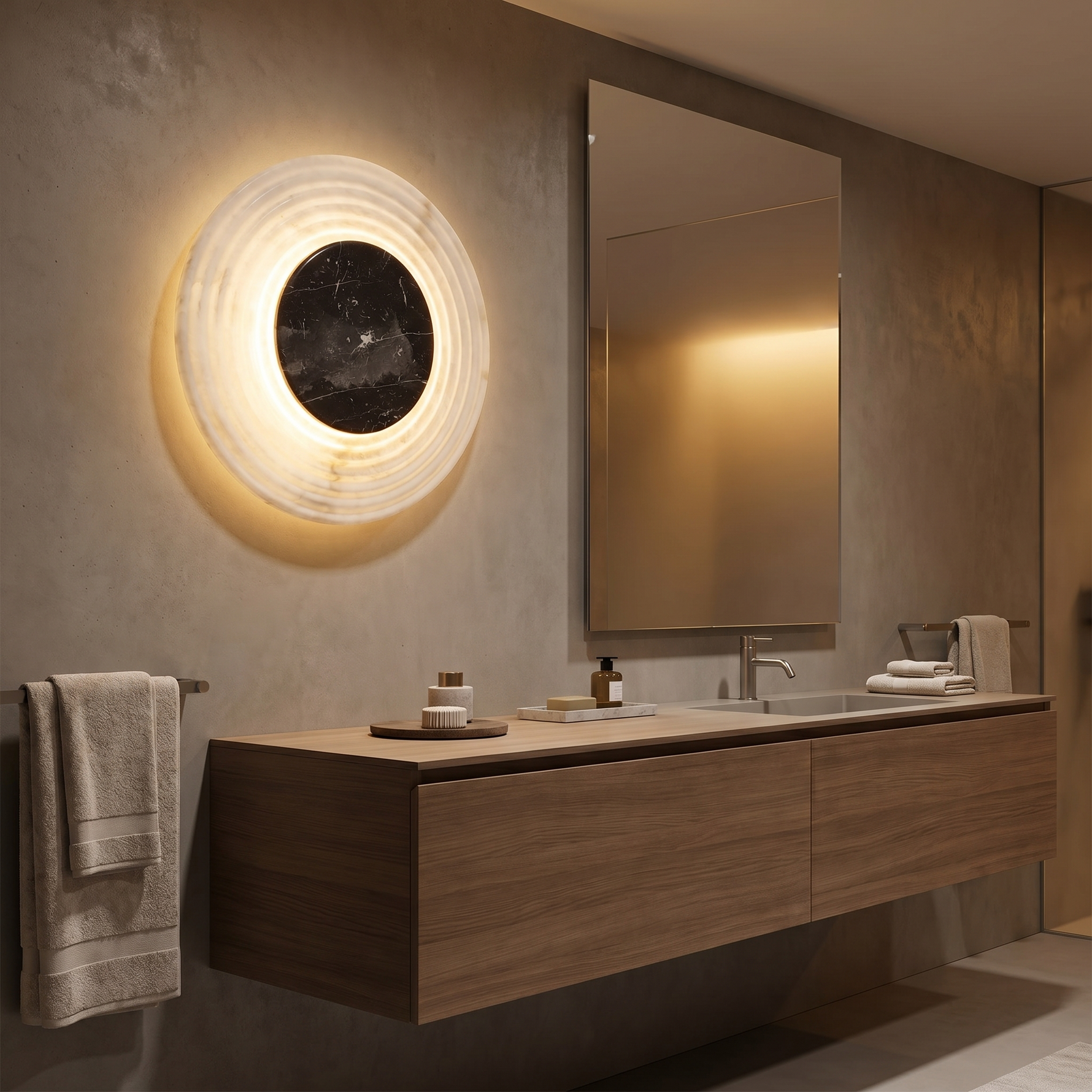 Swirl Disc Wall Alabaster — D630 — mra-swirl-disc-wall-7010-d630-scene-3