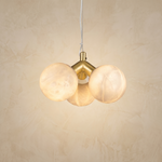 Truss & Cluster Mix Alabaster Pendant Light — D120 — mra-truss-cluster-mix-p26-d120-product