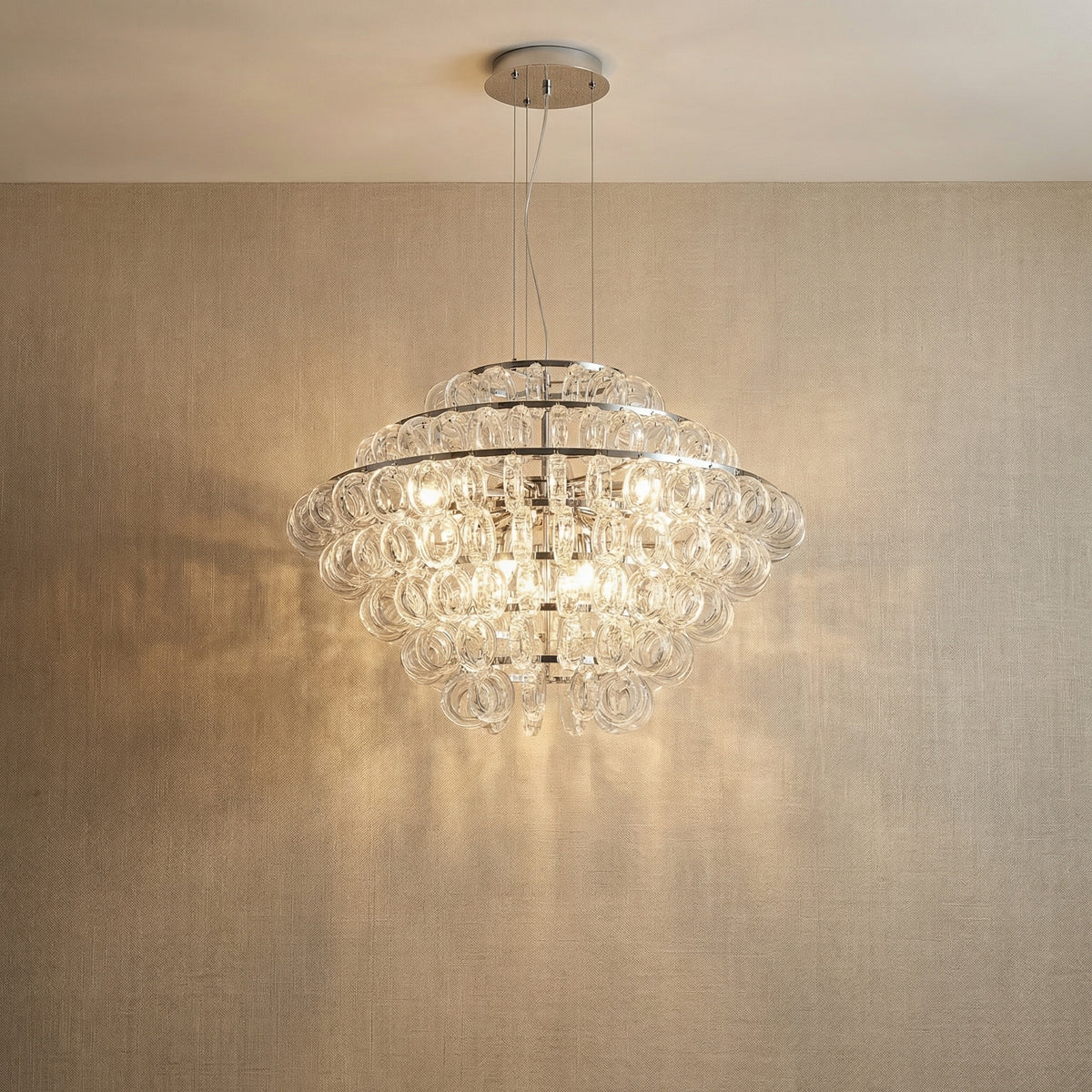 Yiosi Opulence Clear Glass Pendant Light 31" - 31" (Dia 800mm)