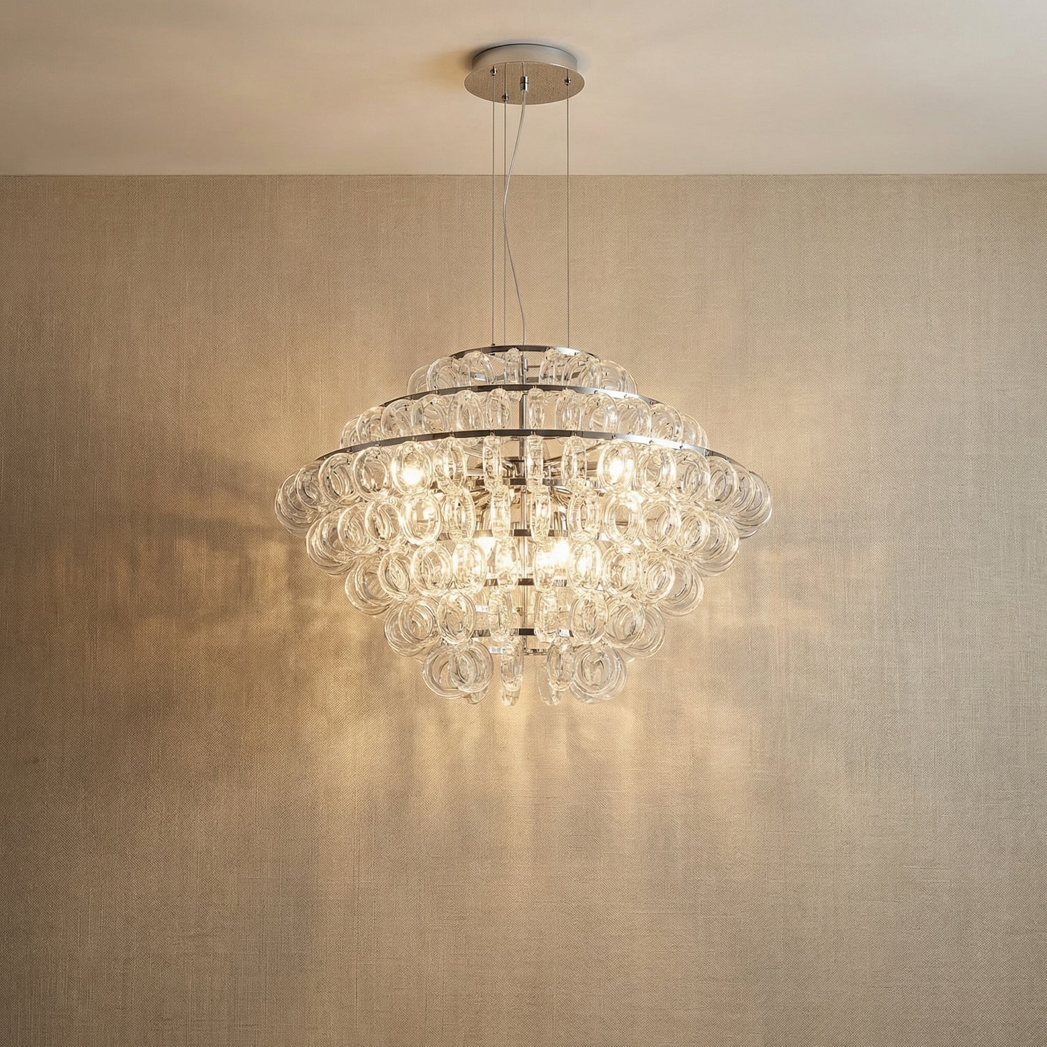 Yiosi Opulence Clear Glass Pendant Light 31" - 31" (Dia 800mm)