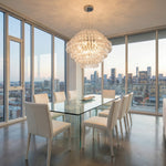 Yiosi Opulence Clear Glass Pendant Light 39" - scene-2